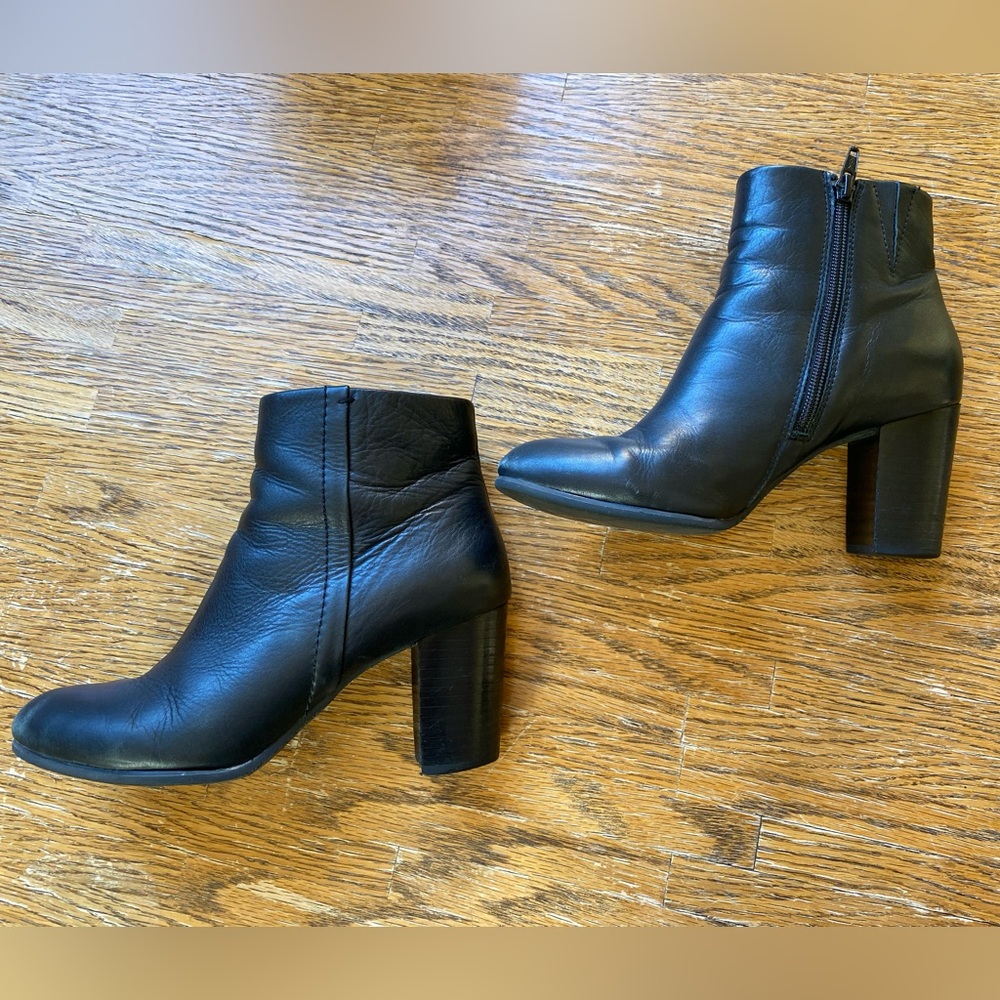 Vionic Leather Ankle Boots Black 7.5 - Picture 14 of 16
